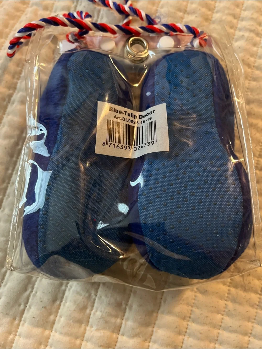Kids Blue Holland Tulip Windmill Slippers